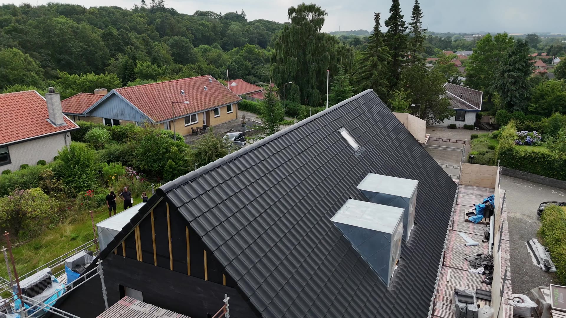 Drone-billede af nyt fundament